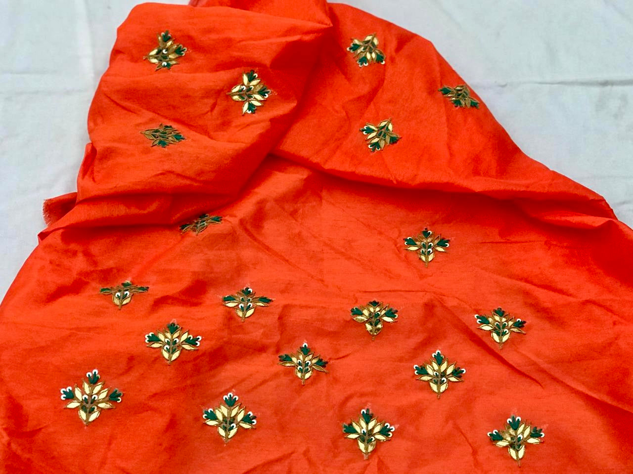 Orange Gottapatti blouse