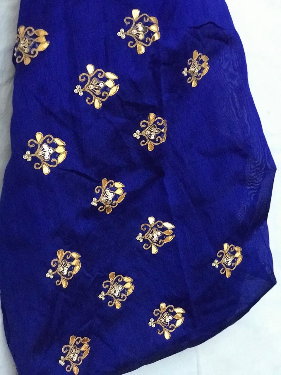 Blue Gottapatti blouse