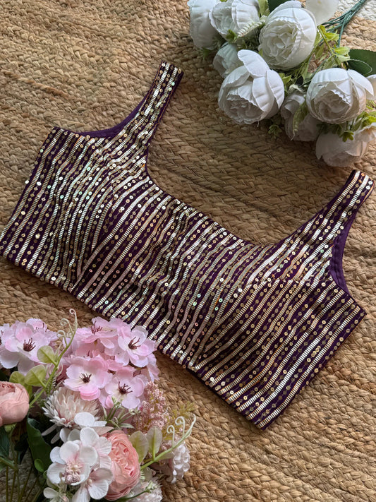 Purple gotta sitara blouse