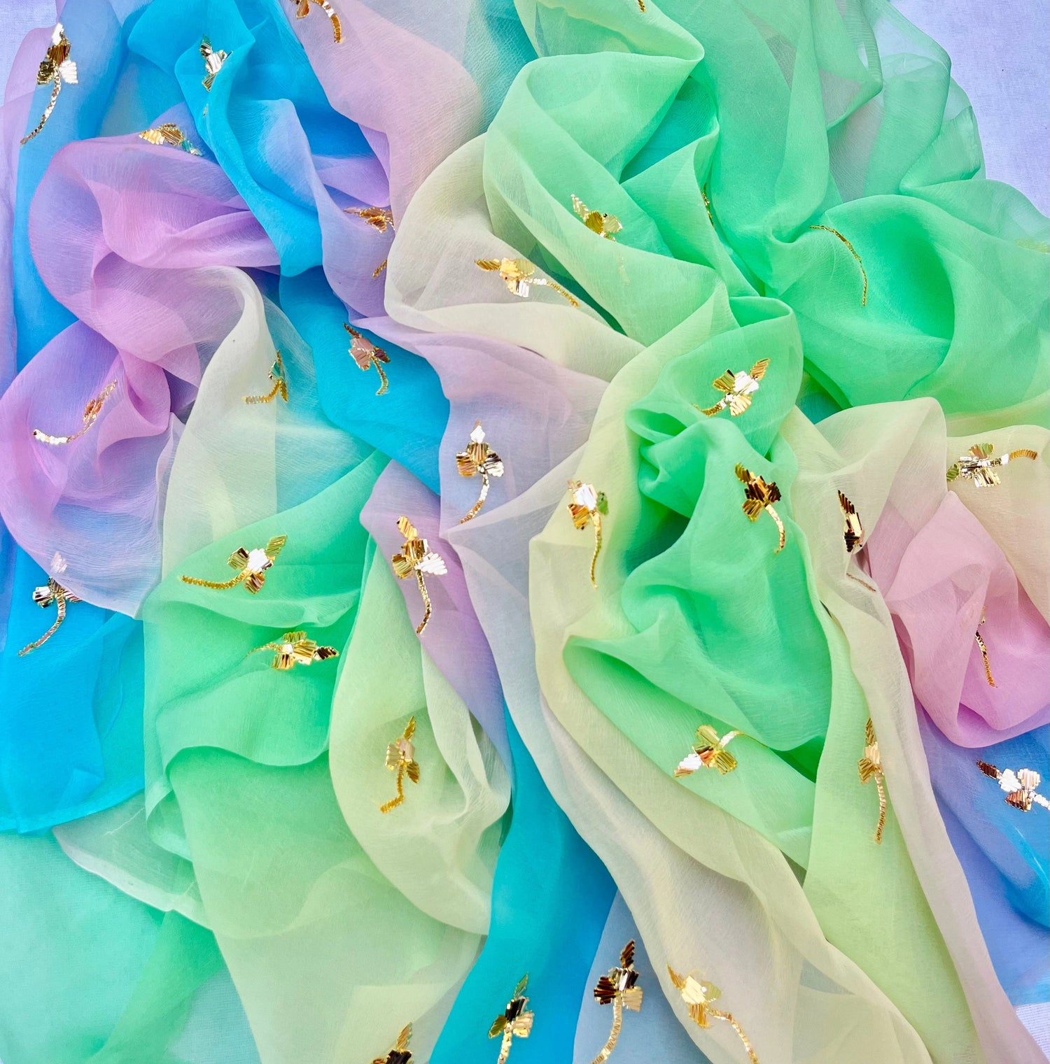 Mukaish sarees Miraya Chiffon Sarees