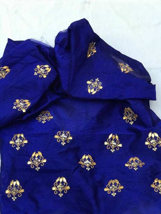 Blue Gottapatti blouse