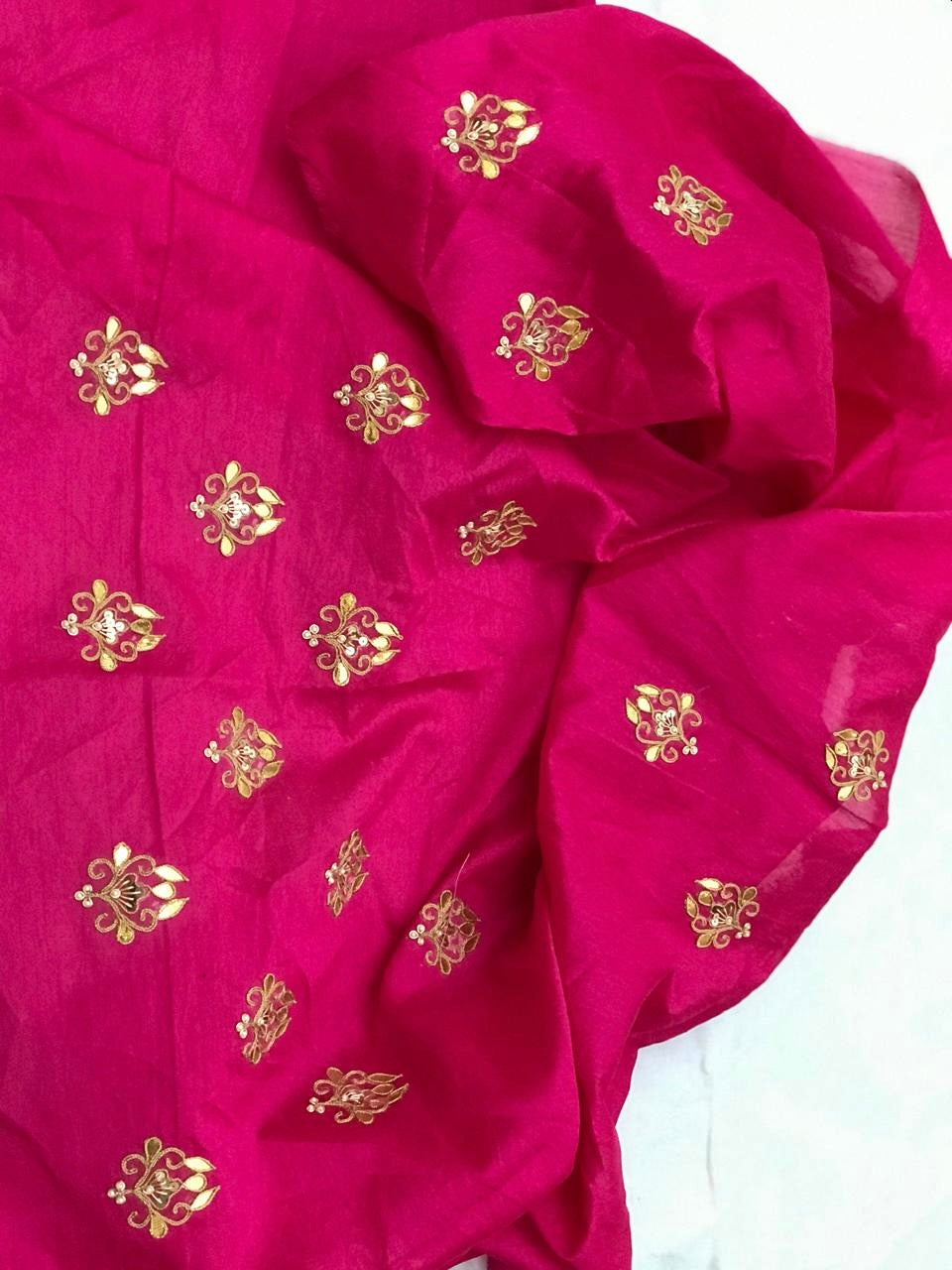 Pink Gottapatti blouse