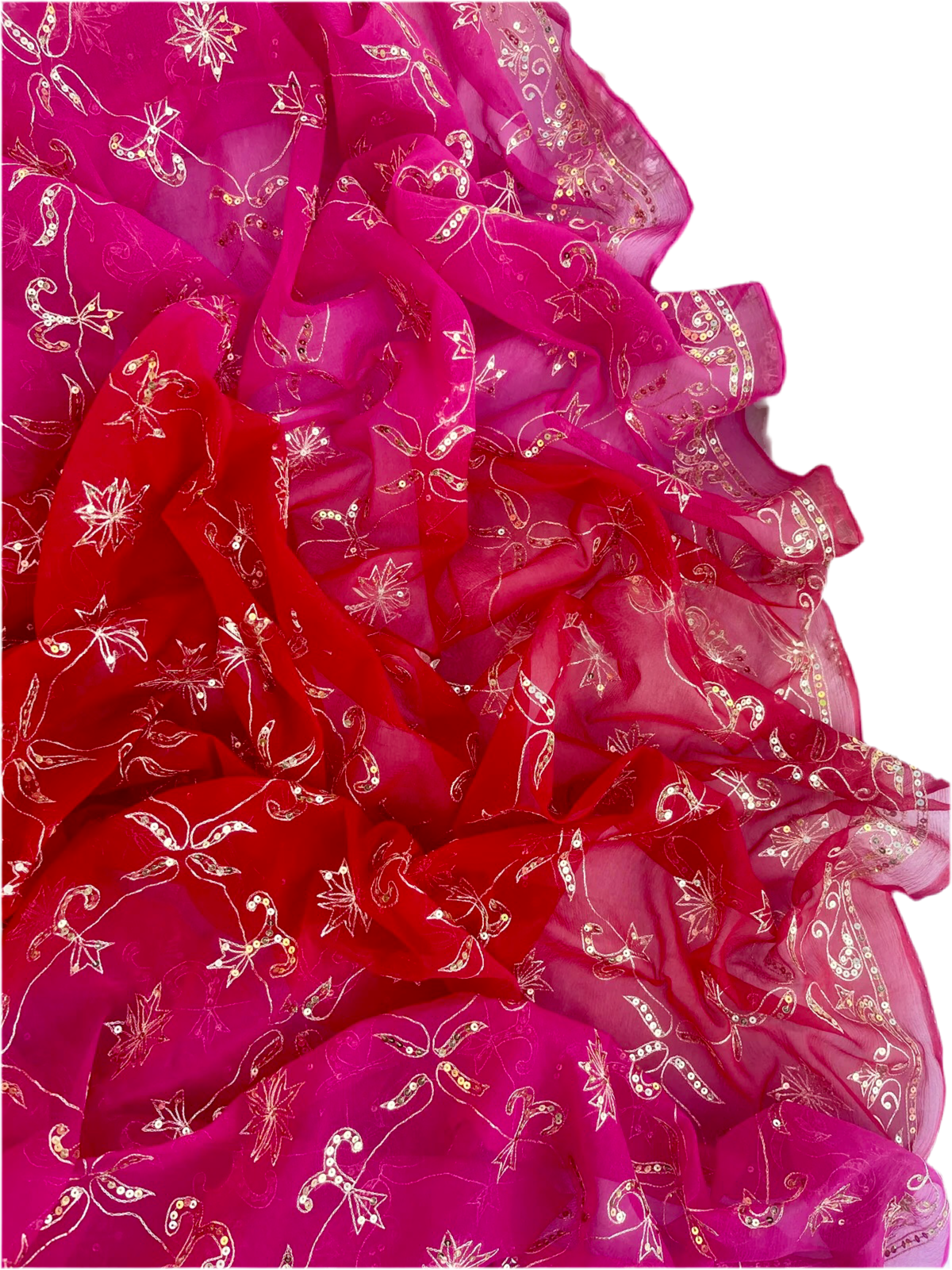 Red Rani Mughal Jharokha Jaal saree