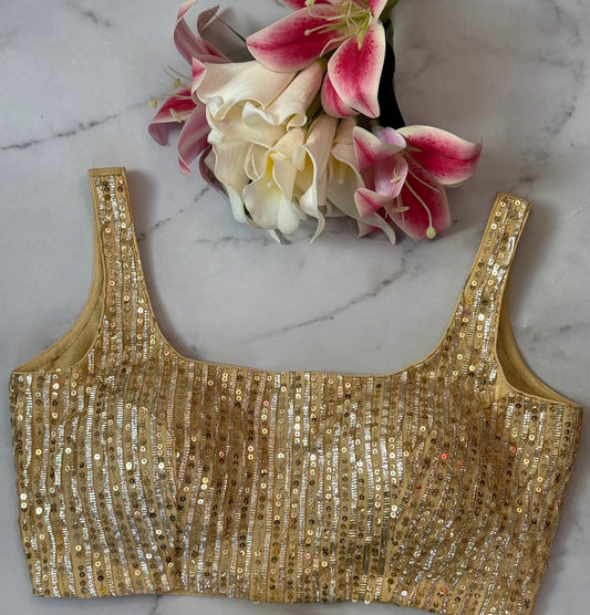 Golden Beige gotta sitara blouse