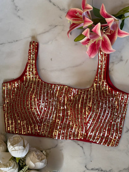 Red gotta Sitara blouse