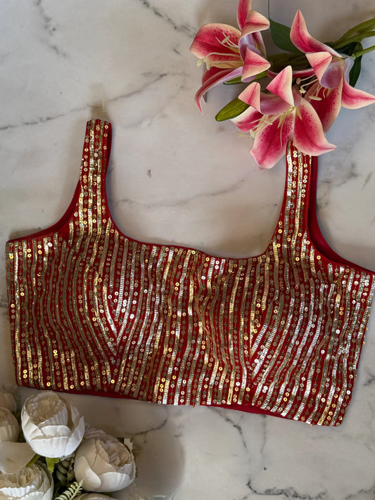 Red gotta Sitara blouse