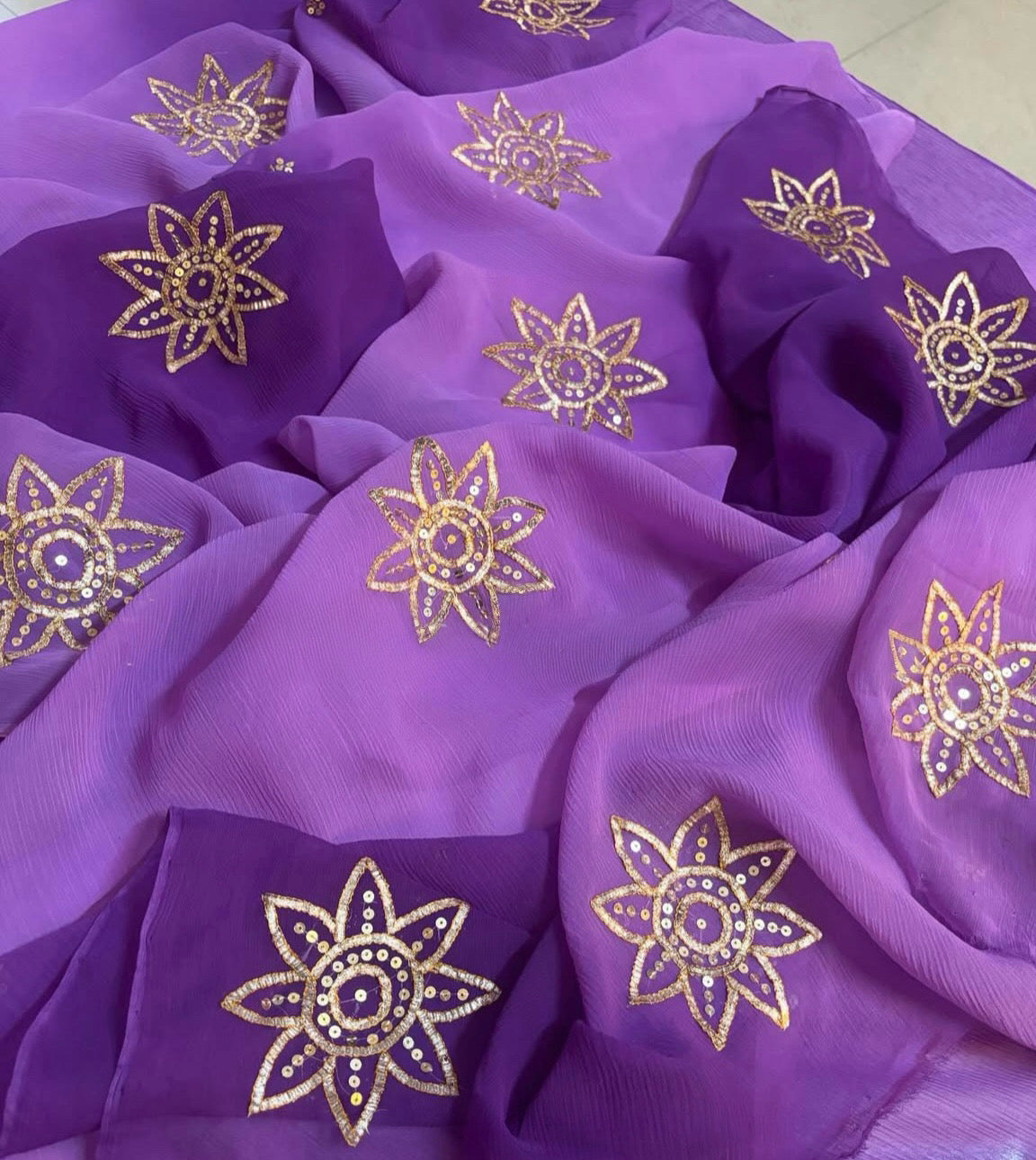 Purple shaded gotta buti saree