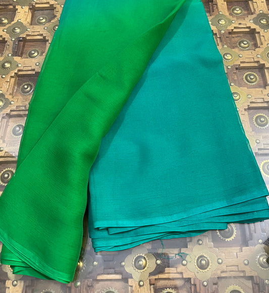 Ombre Green Shaded Miraya Chiffon Sarees