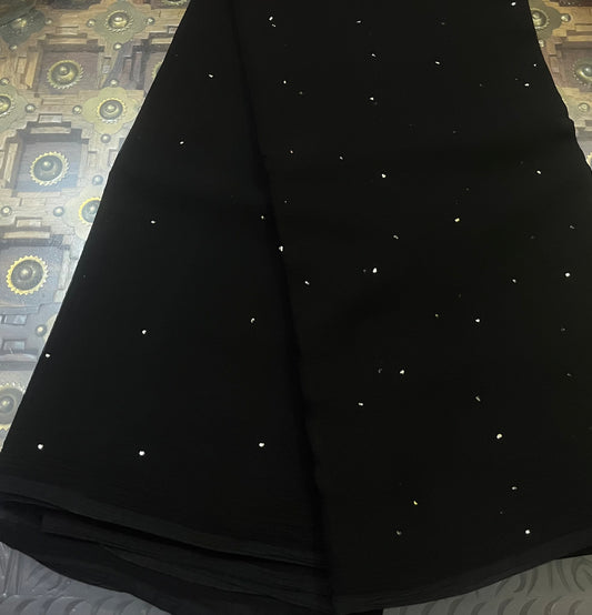 Black Mukaish Miraya Chiffon Sarees