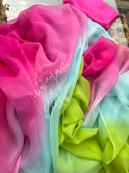 Pink Ombre Miraya Sarees