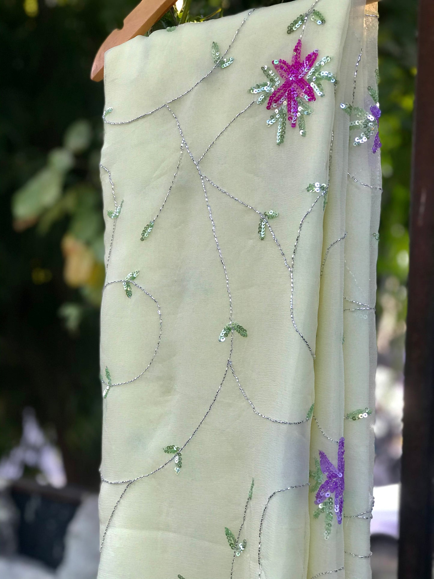 Lemon Cutdana Jaal Miraya Sarees