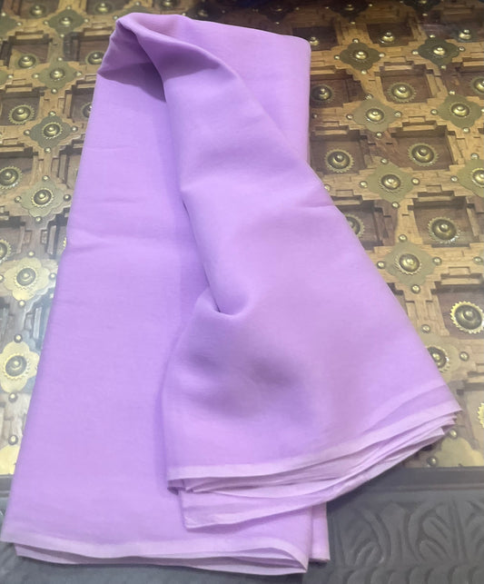 Plain Lavender Miraya Chiffon Sarees