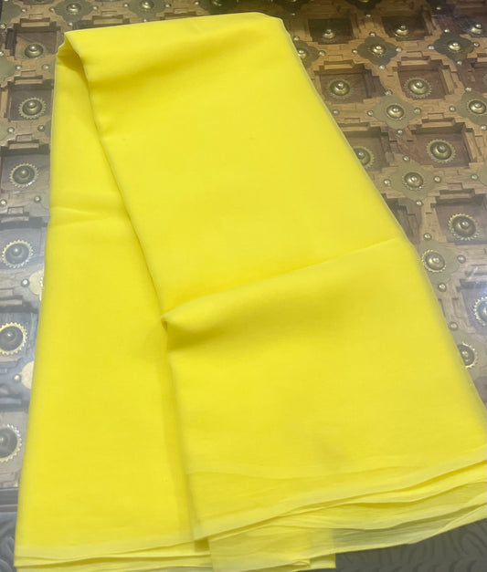 Light Lemon Yellow Miraya Chiffon Sarees