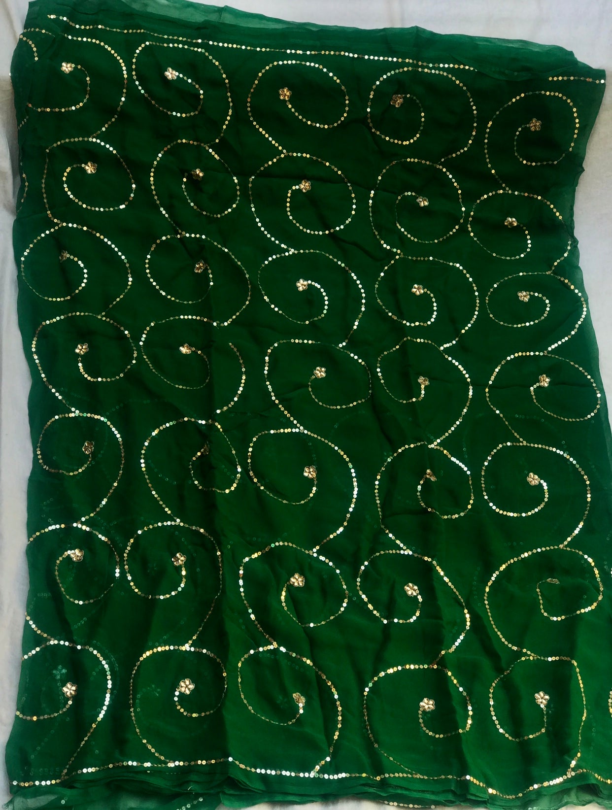 Green Sequins Jaal Miraya Sarees