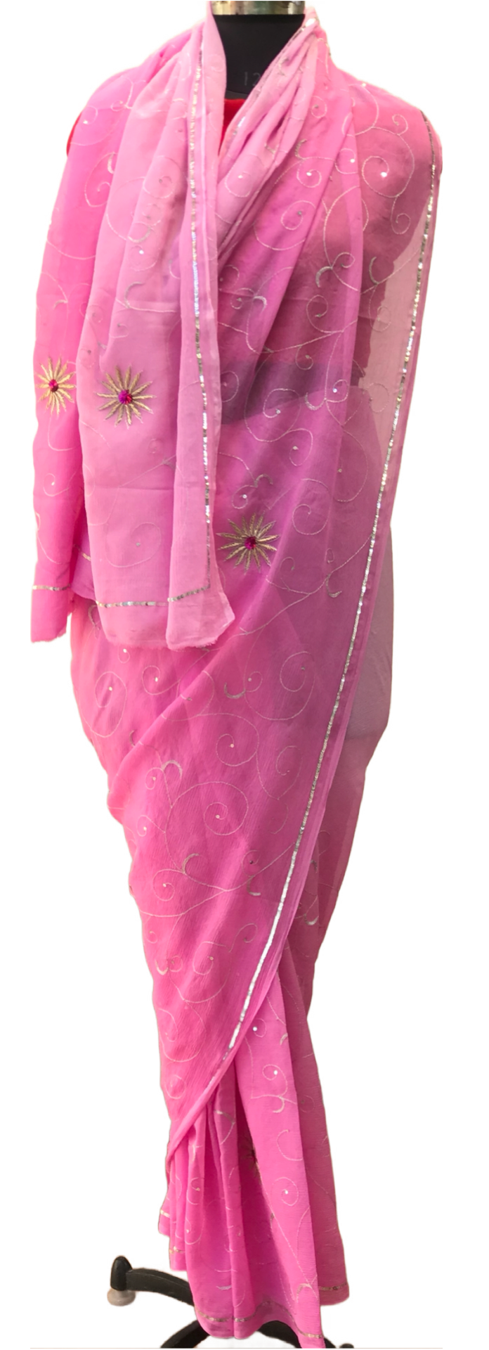 Pink Shaded Aari Jaal Miraya Sarees