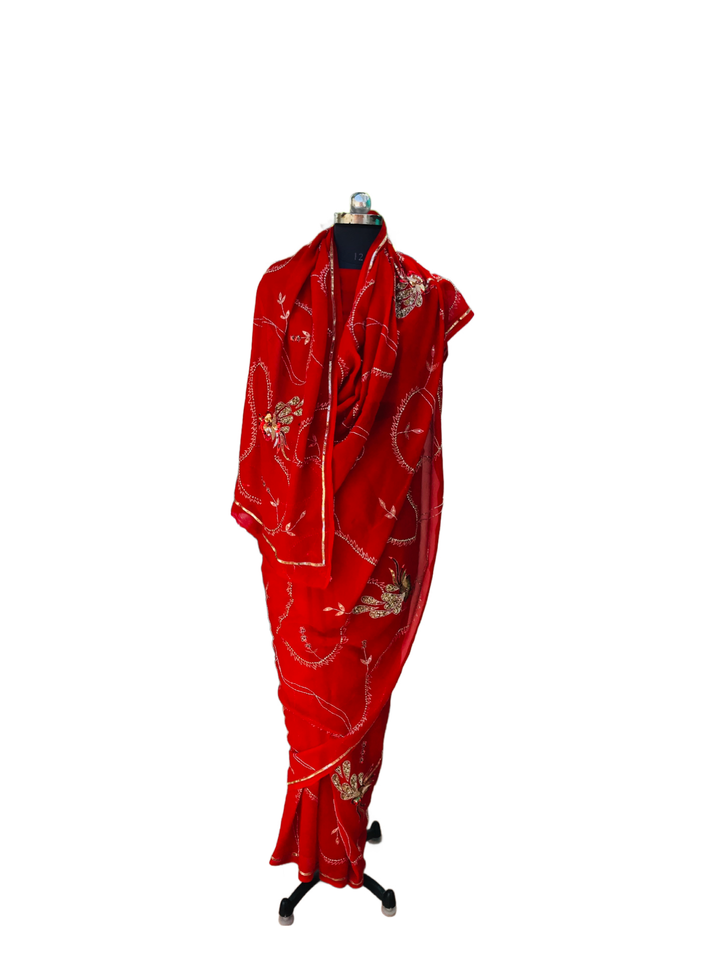 Red Aari Jardogi Jaal Saree Miraya Sarees