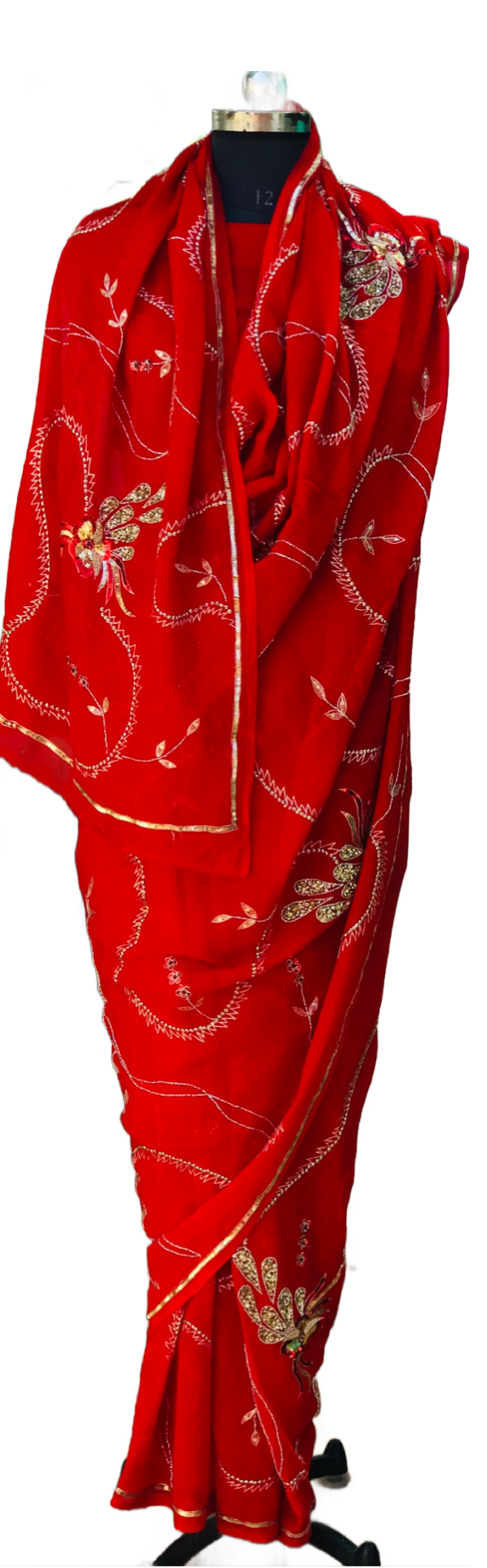 Red Aari Jardogi Jaal Saree Miraya Sarees