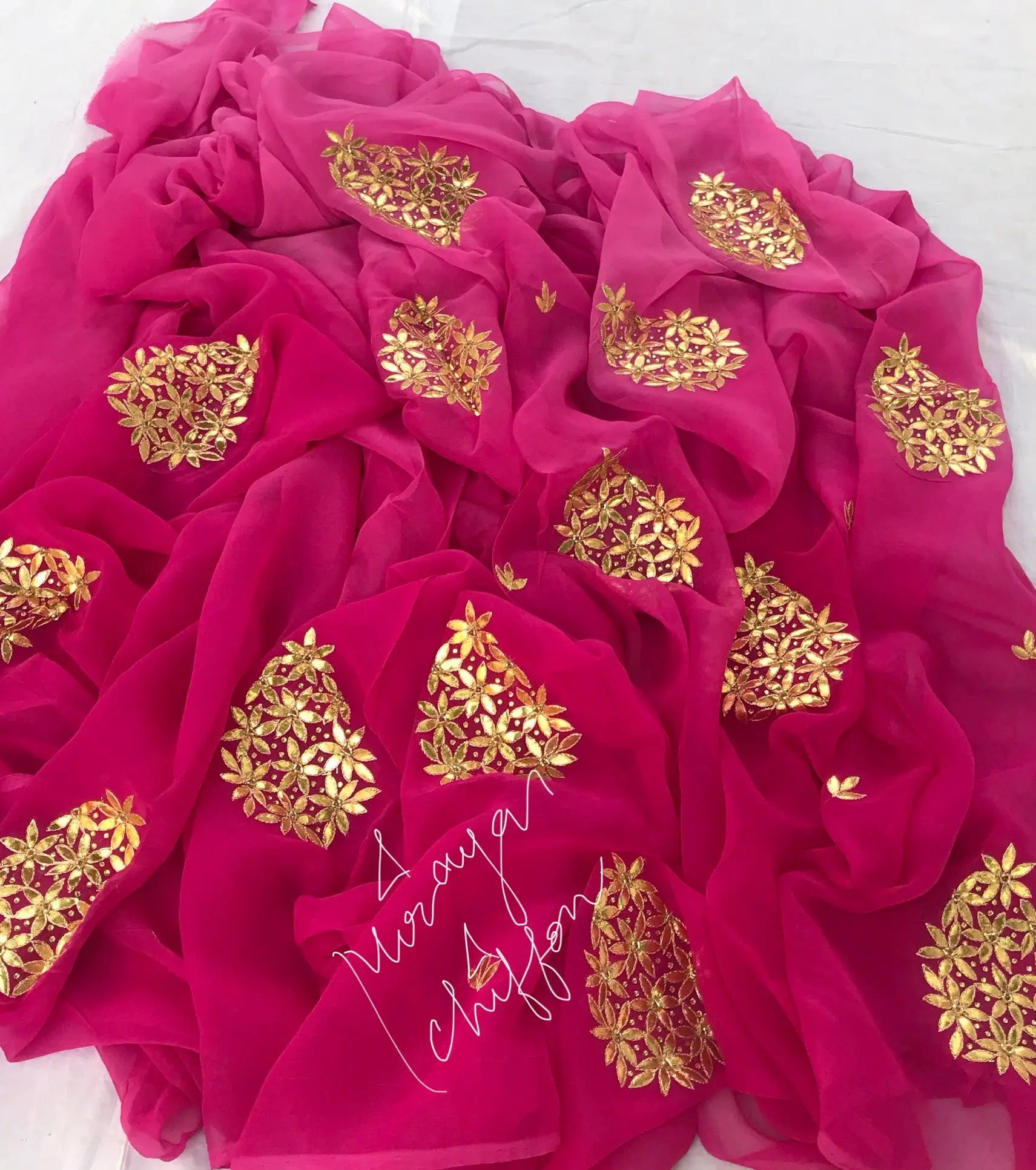 Pink shaded Gottapatti Miraya Sarees