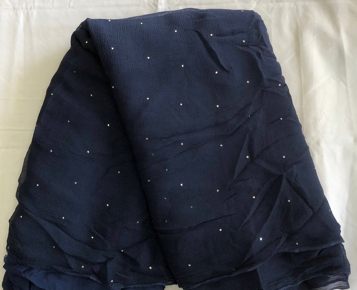 Navy Blue Mukaish Miraya Chiffon Sarees