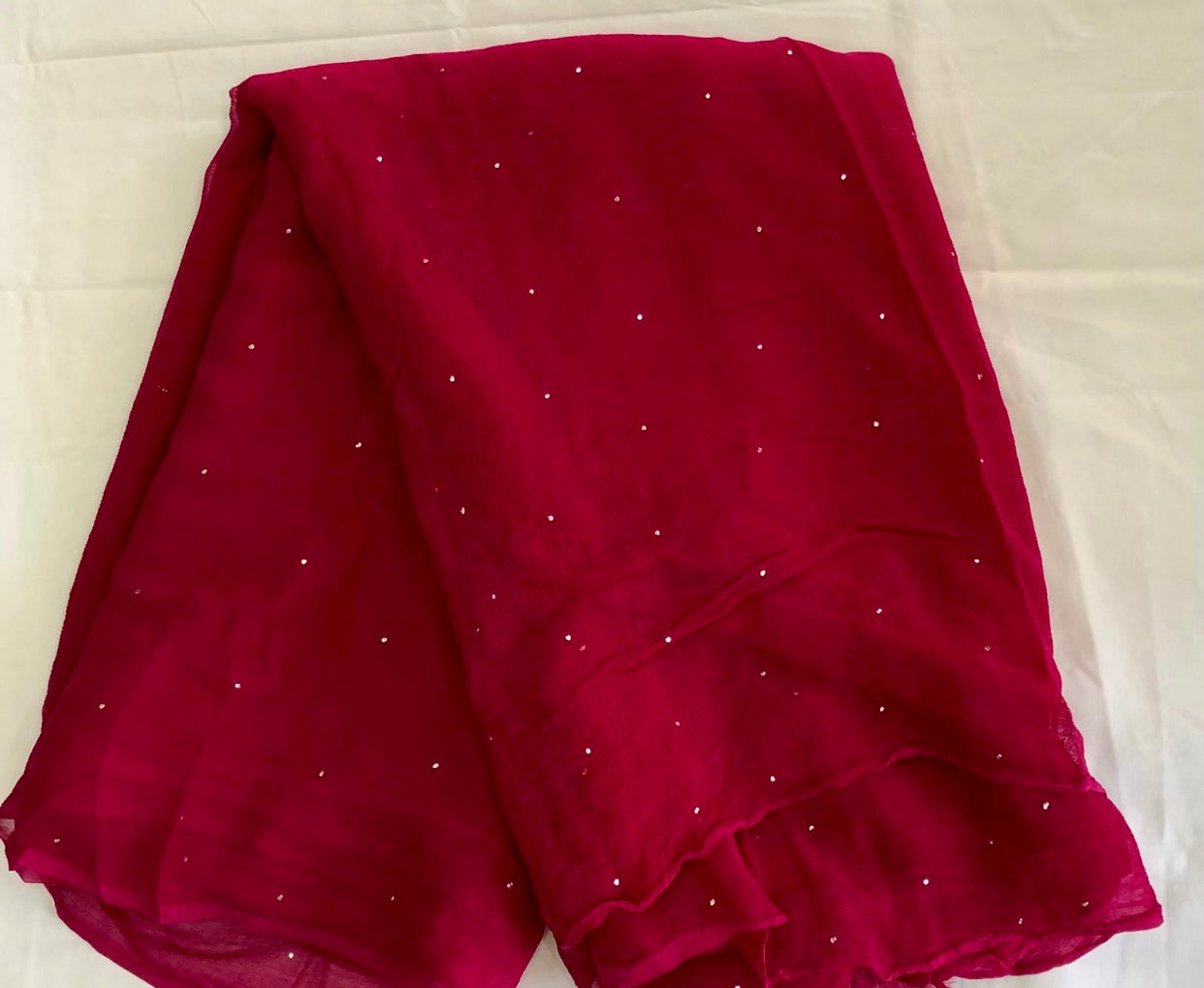 Magenta Mukaish Miraya Chiffon Sarees