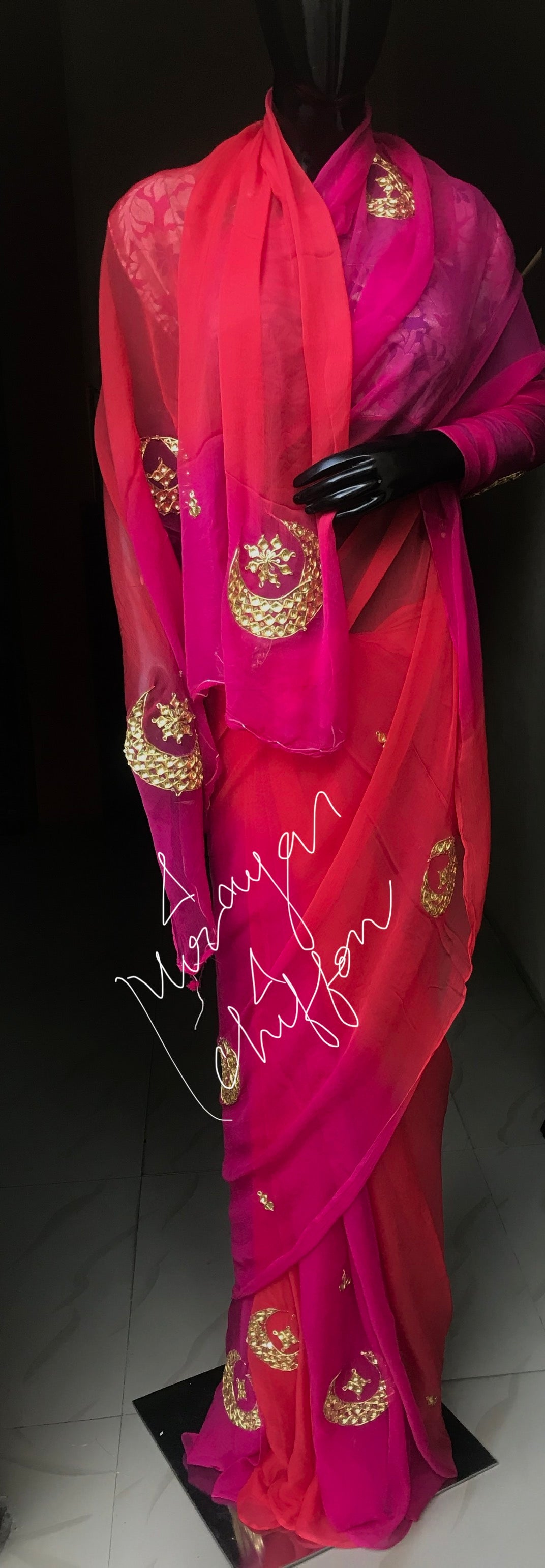 Red Rani Shade Danka Chand Miraya Sarees