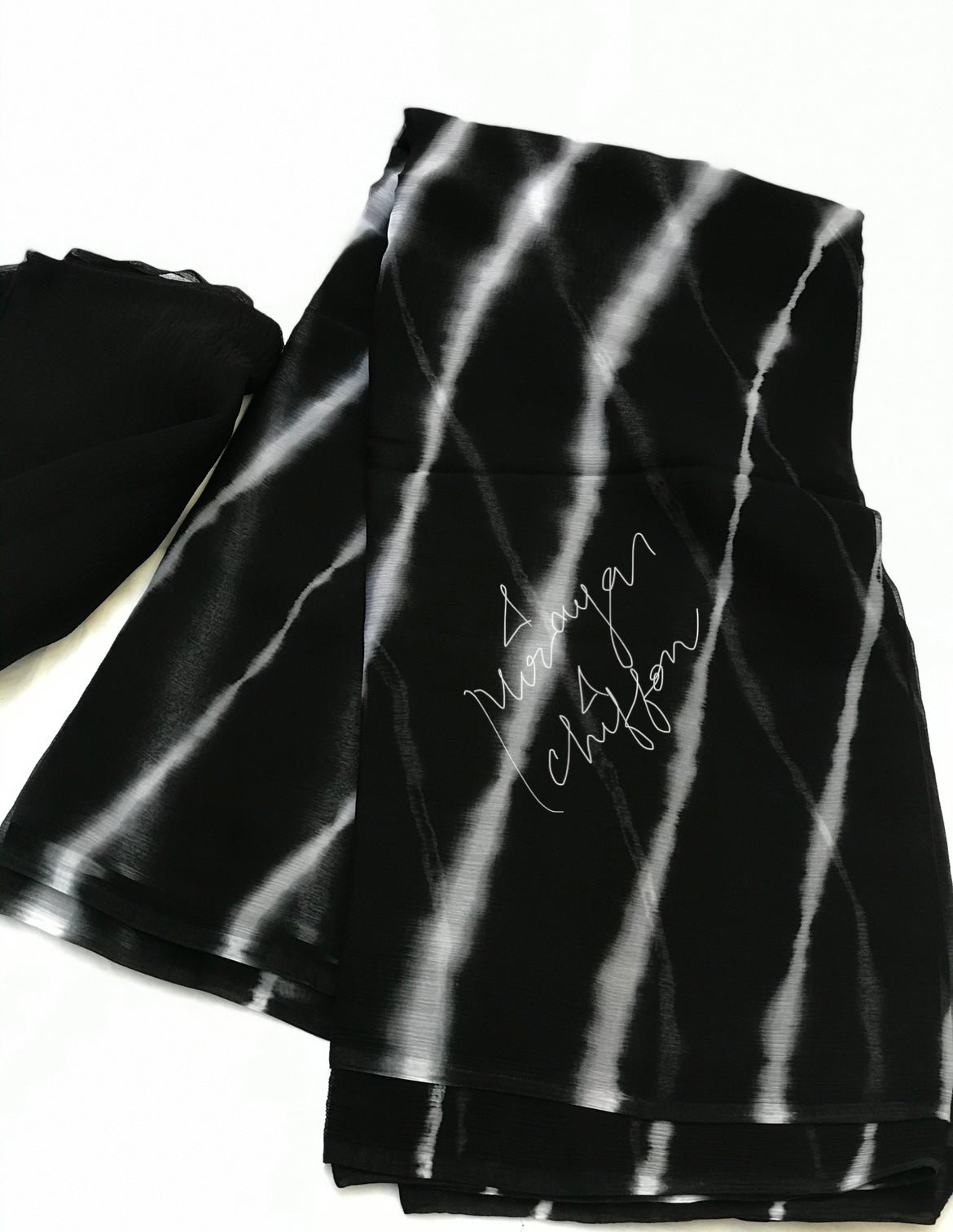 Black Lehriya Miraya Chiffon Sarees