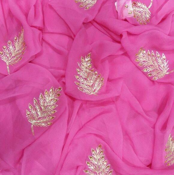 Pink Aari motif