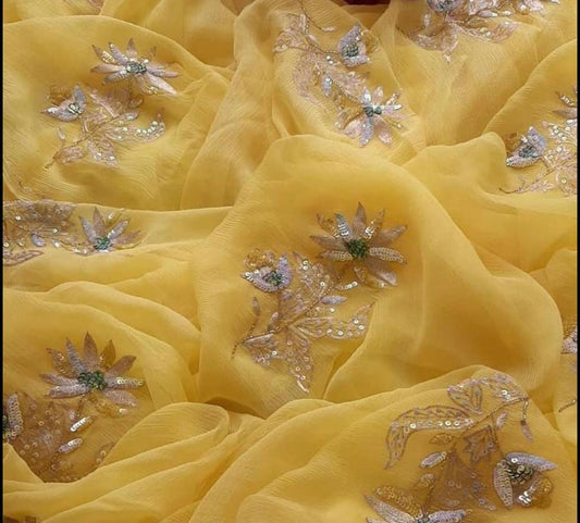 Yellow sequins motif